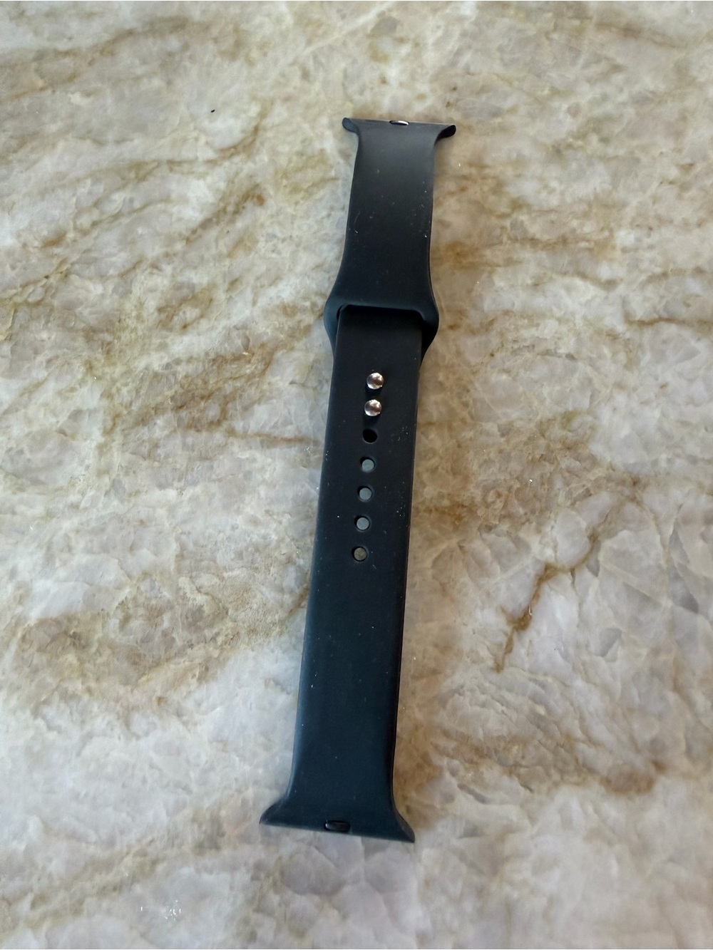 Black Silicone Smartwatch Band Replacement
